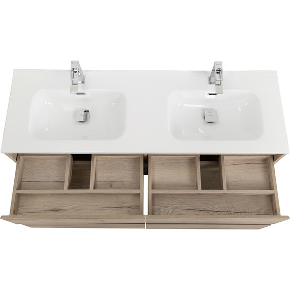 Тумба подвесная с раковиной BelBagno KRAFT-1200-4C-SO-2-RGB 120 см, Rovere Galifax Bianco - фото 7