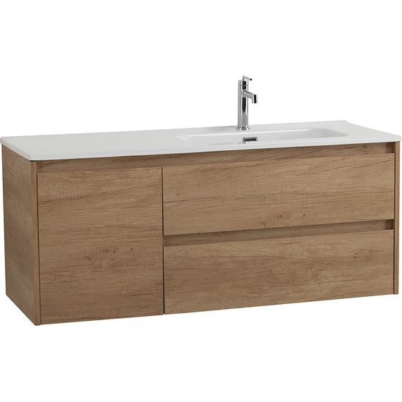 Тумба подвесная с раковиной BelBagno KRAFT-1200-2C-1A-SO-RNN-R 120 см, Rovere Nebrasca Nature - фото 5