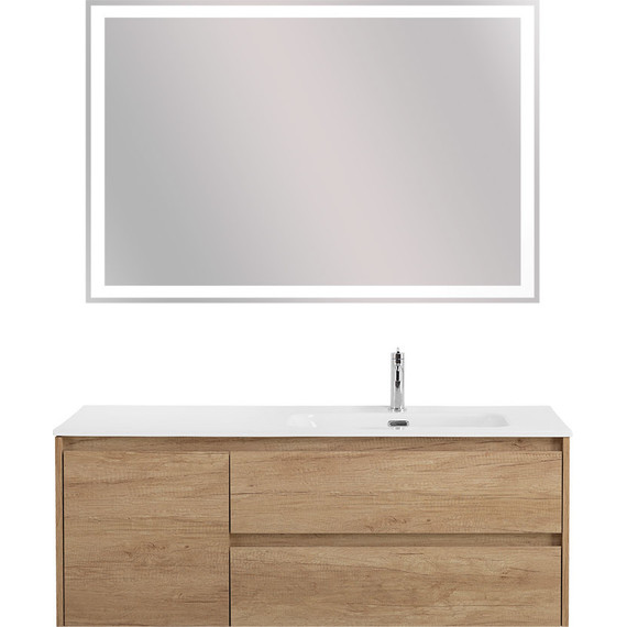 Тумба подвесная с раковиной BelBagno KRAFT-1200-2C-1A-SO-RNN-R 120 см, Rovere Nebrasca Nature - фото 15
