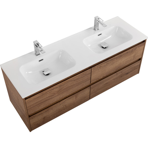 Тумба подвесная с раковиной BelBagno KRAFT-1200-4C-SO-2-RT 120 см, Rovere Tabacco - фото 3