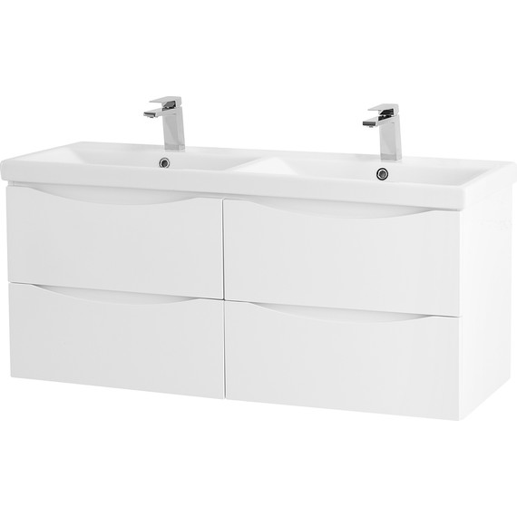 Тумба подвесная с раковиной BelBagno MARINO-CER-1200-4C-SO-2-BO-P 120 см, Bianco Opaco - фото 2