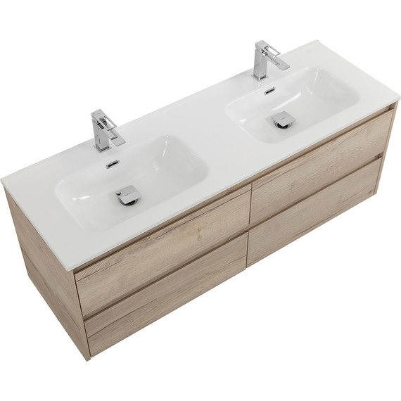 Тумба подвесная с раковиной BelBagno KRAFT-1200-4C-SO-2-RGB 120 см, Rovere Galifax Bianco - фото 3