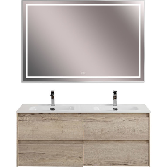 Тумба подвесная с раковиной BelBagno KRAFT-1200-4C-SO-2-RGB 120 см, Rovere Galifax Bianco - фото 12