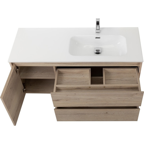 Тумба подвесная с раковиной BelBagno KRAFT-1200-2C-1A-SO-RGB-R 120 см, Rovere Galifax Bianco - фото 7