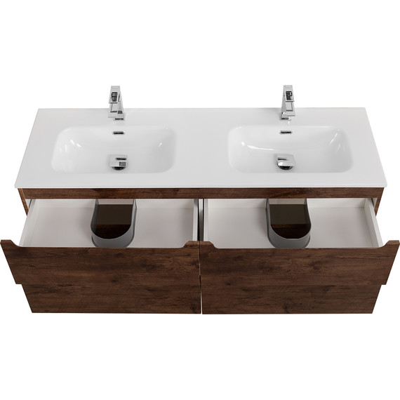 Тумба подвесная с раковиной BelBagno ETNA-1200-4C-SO-2-RW 120 см (раковина BB1200-2-ETL) Rovere Moro, Цвет фасада: Rovere Moro - фото 9