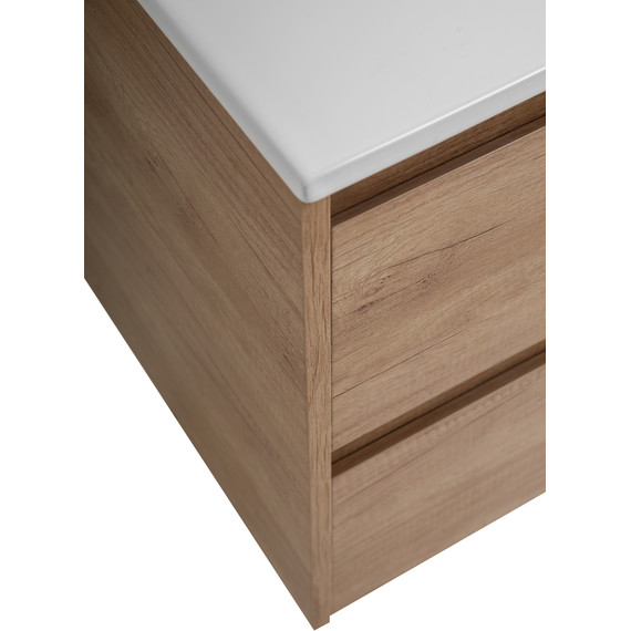 Тумба подвесная с раковиной BelBagno KRAFT-500-2C-SO-RNN 50 см, Rovere Nebrasca Nature, Цвет фасада: Rovere Nebrasca Nature - фото 9