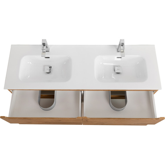 Тумба подвесная с раковиной BelBagno ETNA-1400-4C-SO-2-RN 140 см (раковина BB1400-2-ETL) Rovere Nature, Цвет фасада: Rovere Nature - фото 6