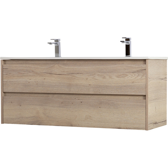 Тумба подвесная с раковиной BelBagno KRAFT-1200-2C-SO-2-RGB 120 см, Rovere Galifax Bianco - фото 2