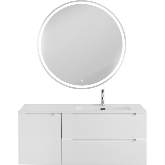 Тумба подвесная с раковиной BelBagno ETNA-1200-2C-1A-SO-BL-R 120 см (раковина BB1200ETL-R) Bianco Lucido, Цвет фасада: Bianco Lucido - фото 10