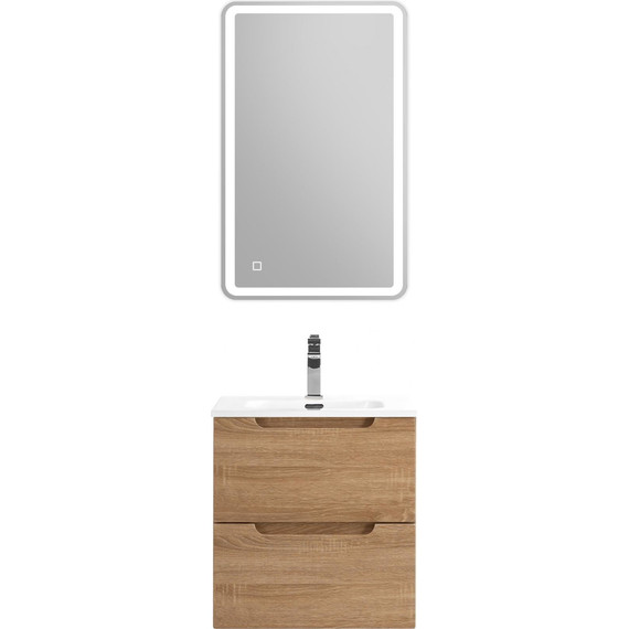 Тумба подвесная с раковиной BelBagno ETNA-500-2C-SO-WO 50 см (раковина BB500ETL) Rovere Bianco, Цвет фасада: Rovere Bianco - фото 10