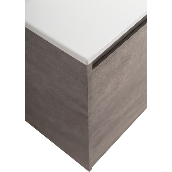 Тумба подвесная с раковиной BelBagno KRAFT-1000-2C-1A-SO-CG-L 100 см, Cemento Grigio - фото 8