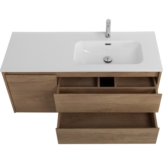 Тумба подвесная с раковиной BelBagno KRAFT-1200-2C-1A-SO-RNN-R 120 см, Rovere Nebrasca Nature - фото 11