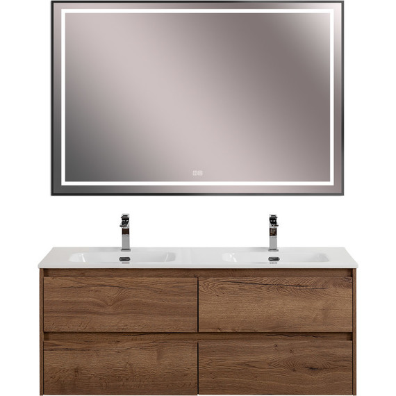 Тумба подвесная с раковиной BelBagno KRAFT-1200-4C-SO-2-RT 120 см, Rovere Tabacco - фото 13