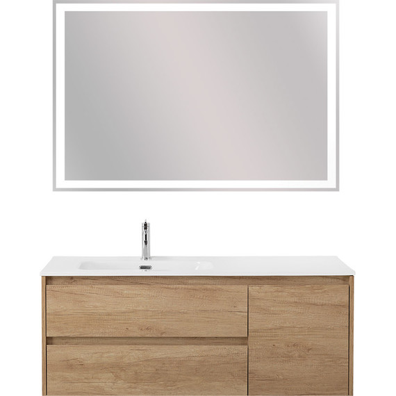 Тумба подвесная с раковиной BelBagno KRAFT-1200-2C-1A-SO-RNN-L 120 см, Rovere Nebrasca Nature - фото 15