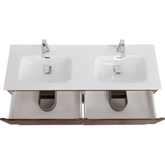 Тумба подвесная с раковиной BelBagno ETNA-1400-4C-SO-2-RW 140 см (раковина BB1400-2-ETL) Rovere Moro, Цвет фасада: Rovere Moro - фото 6