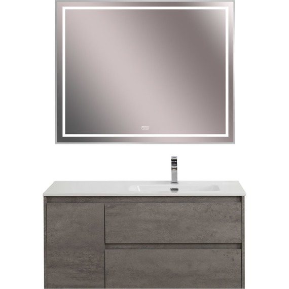 Тумба подвесная с раковиной BelBagno KRAFT-1000-2C-1A-SO-CG-R 100 см, Cemento Grigio - фото 10