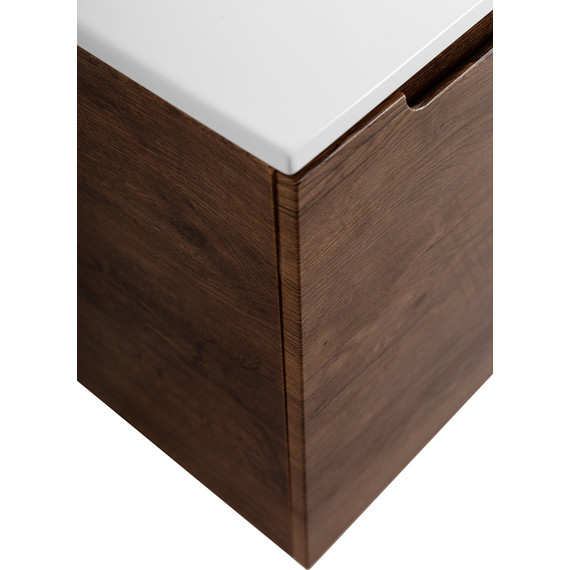 Тумба подвесная с раковиной BelBagno ETNA-1200-2C-1A-SO-RW-R 120 см (раковина BB1200ETL-R) Rovere Moro, Цвет фасада: Rovere Moro - фото 8