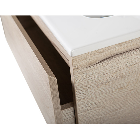 Тумба подвесная с раковиной BelBagno KRAFT-500-2C-SO-RGB 50 см, Rovere Galifax Bianco, Цвет фасада: Rovere Galifax Bianco - фото 5