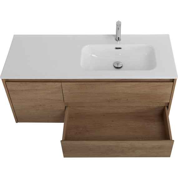 Тумба подвесная с раковиной BelBagno KRAFT-1200-2C-1A-SO-RNN-R 120 см, Rovere Nebrasca Nature - фото 13