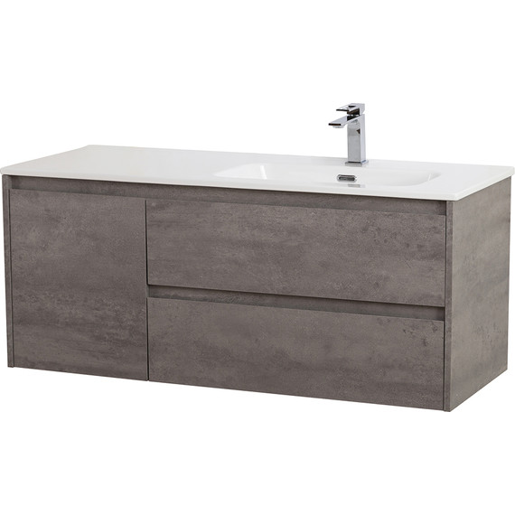 Тумба подвесная с раковиной BelBagno KRAFT-1000-2C-1A-SO-CG-R 100 см, Cemento Grigio - фото 2
