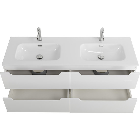 Тумба подвесная с раковиной BelBagno ETNA-1200-4C-SO-2-BL 120 см (раковина BB1200-2-ETL) Bianco Lucido, Цвет фасада: Bianco Lucido - фото 9