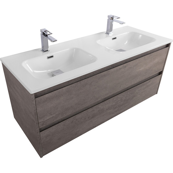 Тумба подвесная с раковиной BelBagno KRAFT-1200-2C-SO-2-CG 120 см, Cemento Grigio - фото 4