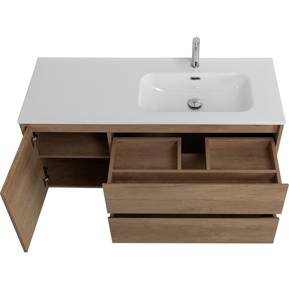 Тумба подвесная с раковиной BelBagno KRAFT-1200-2C-1A-SO-RNN-R 120 см, Rovere Nebrasca Nature - фото 12