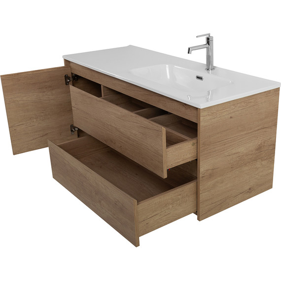 Тумба подвесная с раковиной BelBagno KRAFT-1200-2C-1A-SO-RNN-R 120 см, Rovere Nebrasca Nature - фото 10