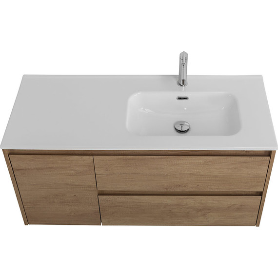 Тумба подвесная с раковиной BelBagno KRAFT-1000-2C-1A-SO-RNN-R 100 см, Rovere Nebrasca Nature - фото 5