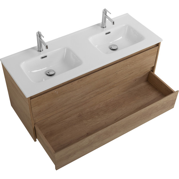 Тумба подвесная с раковиной BelBagno KRAFT-1200-2C-SO-2-RNN 120 см, Rovere Nebrasca Nature - фото 3