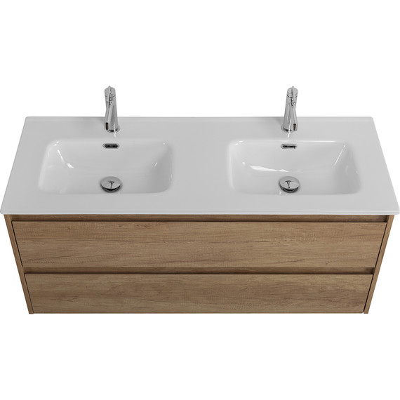 Тумба подвесная с раковиной BelBagno KRAFT-1200-2C-SO-2-RNN 120 см, Rovere Nebrasca Nature - фото 9