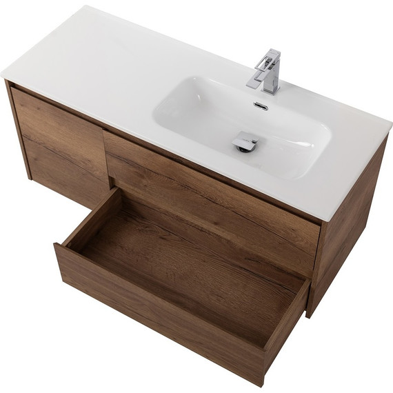 Тумба подвесная с раковиной BelBagno KRAFT-1200-2C-1A-SO-RT-R 120 см, Rovere Tabacco - фото 3