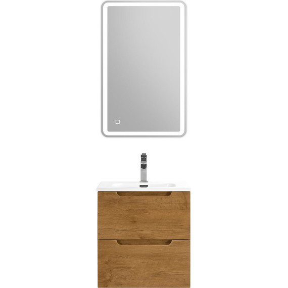 Тумба подвесная с раковиной BelBagno ETNA-500-2C-SO-RN 50 см (раковина BB500ETL) Rovere Nature, Цвет фасада: Rovere Nature - фото 11