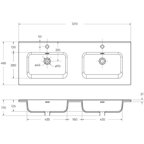 Тумба подвесная с раковиной BelBagno KRAFT-1200-2C-SO-2-CG 120 см, Cemento Grigio - фото 13