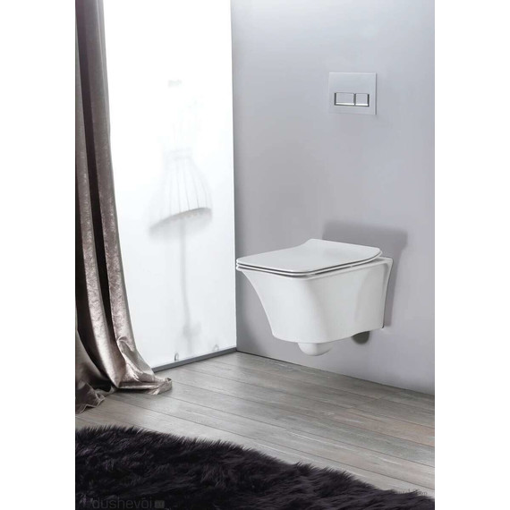 Унитаз подвесной безободковый Boheme Mirage 965-W - фото 3