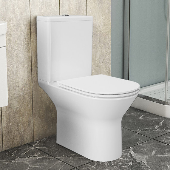 Унитаз-компакт безободковый Azario Dante AZ-93589 с крышкой микролифт - фото 2