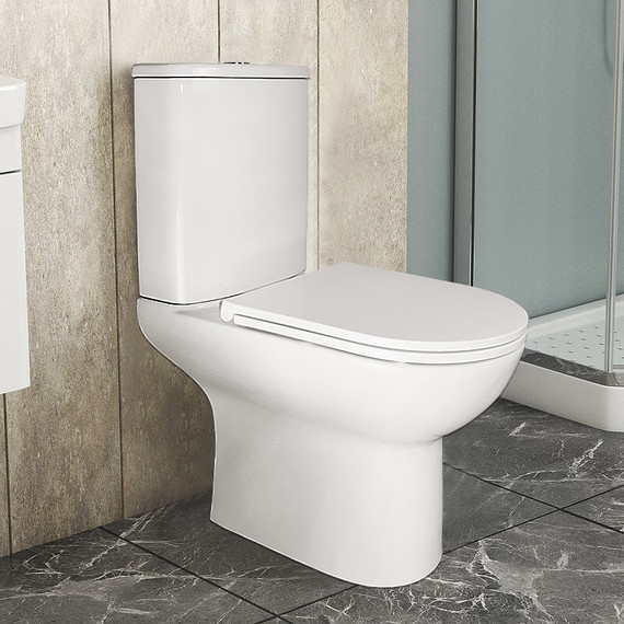 Унитаз-компакт безободковый Azario Kano 93590 с крышкой микролифт - фото 2