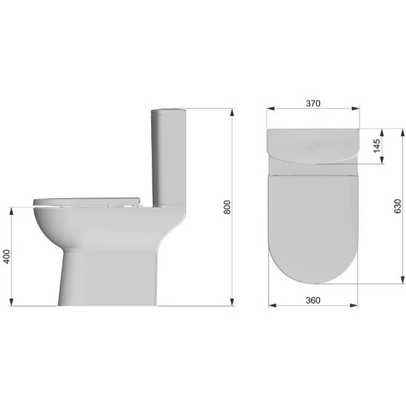 Унитаз-компакт безободковый Azario Kano 93590 с крышкой микролифт - фото 17