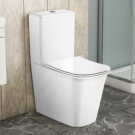 Унитаз-компакт безободковый Azario Velise AZ-1222A с крышкой микролифт - фото 2