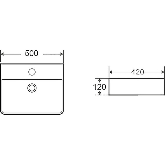 Раковина подвесная Azario 50 см AZ-2173-S-MB, черный матовый - фото, картинка 5 Раковина подвесная Azario 50 см AZ-2173-S-MB, черный матовый - фото 5