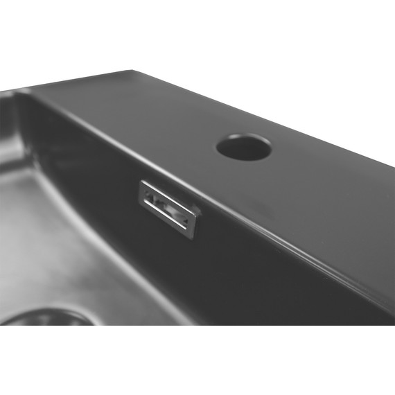 Раковина подвесная Azario 42 см AZ-2177-MB, черный матовый - фото, картинка 3 Раковина подвесная Azario 42 см AZ-2177-MB, черный матовый - фото 3