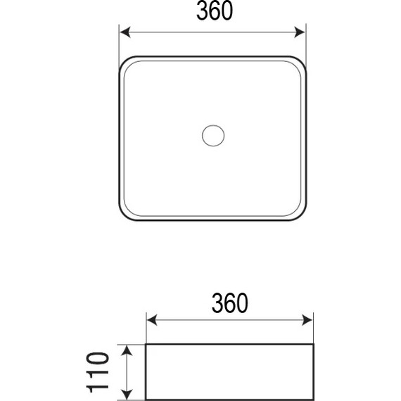 Раковина-чаша Azario 36 см AZ-2179-S - фото 4