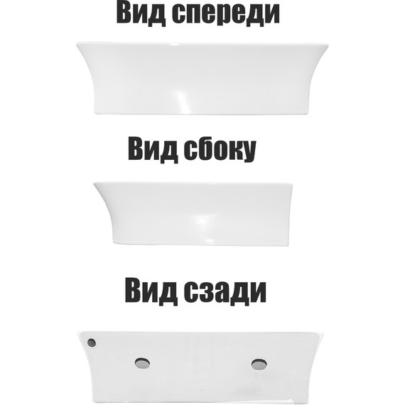 Раковина подвесная Azario 48 см AZ-2258 - фото, картинка 4 Раковина подвесная Azario 48 см AZ-2258 - фото 4