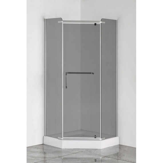 Душевое ограждение Loranto CS-816S B 90 (GRAY) 90x90 см, сатин/прозрачное - фото 2