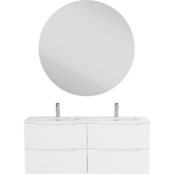 Тумба подвесная с раковиной BelBagno ETNA-1200-4C-SO-2-BL 120 см (раковина BB-8099-120-2) Bianco Lucido, Цвет фасада: Bianco Lucido - фото 10