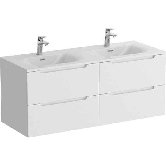 Тумба подвесная с раковиной BelBagno ETNA-1200-4C-SO-2-BL 120 см (раковина BB-8099-120-2) Bianco Lucido, Цвет фасада: Bianco Lucido - фото 2