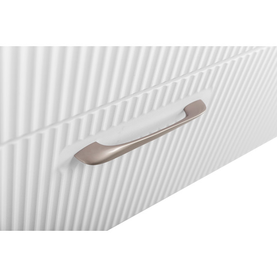 Тумба подвесная с раковиной BelBagno DUE-800-2C-SO-BM-P 80 см (2 ручки сатин) белый металлик, Цвет фасада: Белый металлик - фото 7