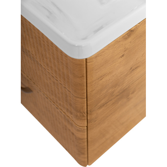 Тумба подвесная с раковиной BelBagno DUE-600-2C-SO-RN-P 60 см (2 ручки сатин) Rovere Nature, Цвет фасада: Rovere Nature - фото, картинка 6 Тумба подвесная с раковиной BelBagno DUE-600-2C-SO-RN-P 60 см (2 ручки сатин) Rovere Nature, Цвет фасада: Rovere Nature - фото 6