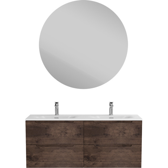 Тумба подвесная с раковиной BelBagno ETNA-1200-4C-SO-2-RW 120 см (раковина BB-8099-120-2) Rovere Moro, Цвет фасада: Rovere Moro - фото 10