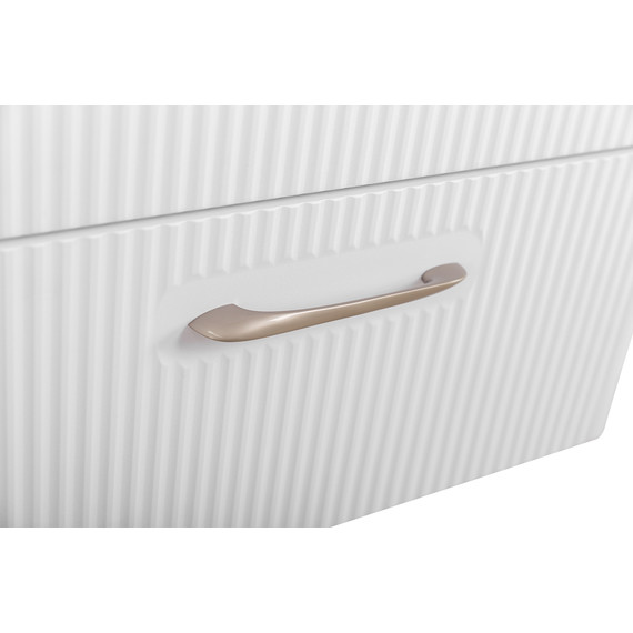 Тумба подвесная с раковиной BelBagno DUE-600-2C-SO-BM-P 60 см (2 ручки сатин) белый металлик, Цвет фасада: Белый металлик - фото, картинка 9 Тумба подвесная с раковиной BelBagno DUE-600-2C-SO-BM-P 60 см (2 ручки сатин) белый металлик, Цвет фасада: Белый металлик - фото 9